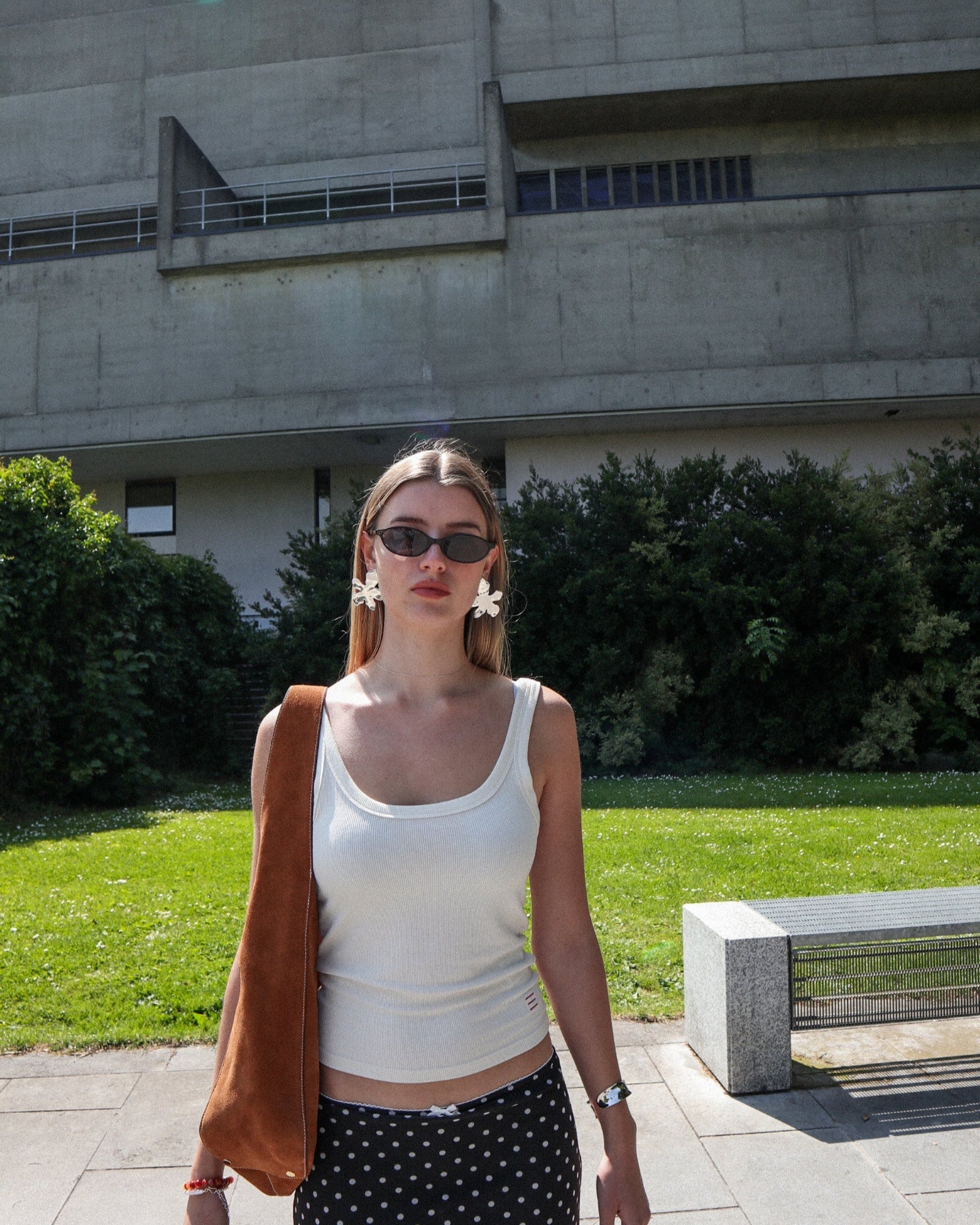 'Fleur' Form Earrings - Lines & Current