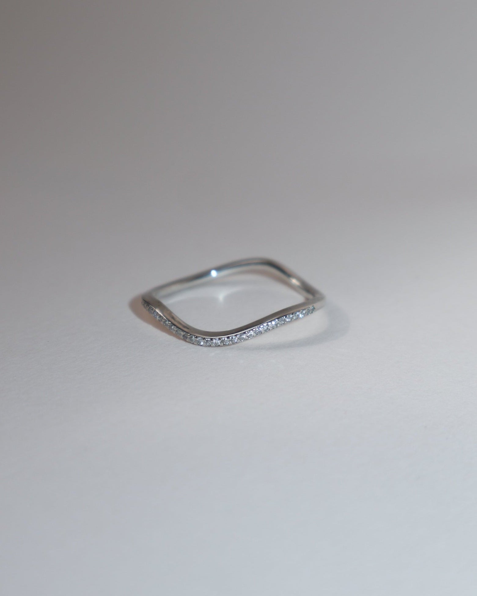 'Flo' Pavé Stacker Ring - Lines & Current