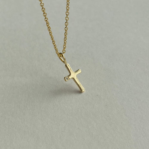 Cross with Mini Gem Necklace - Lines & Current