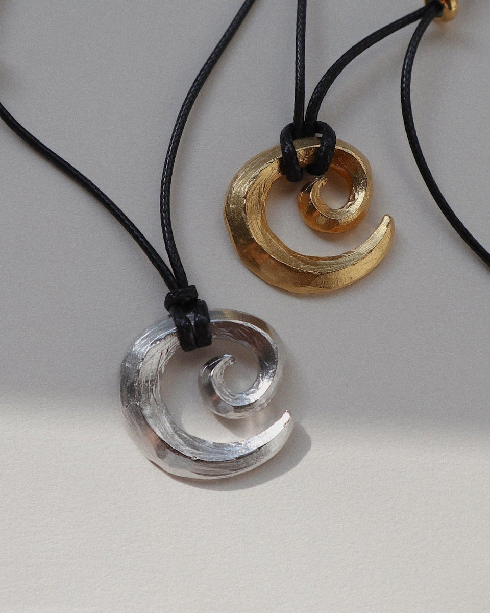 Possibility' Swirl Black Cord Necklace – LINES AND CURRENT Possibility' Swirl Black Cord Necklace – LINES AND CURRENT
