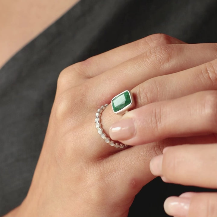 'Monroe' Green Malachite Ring
