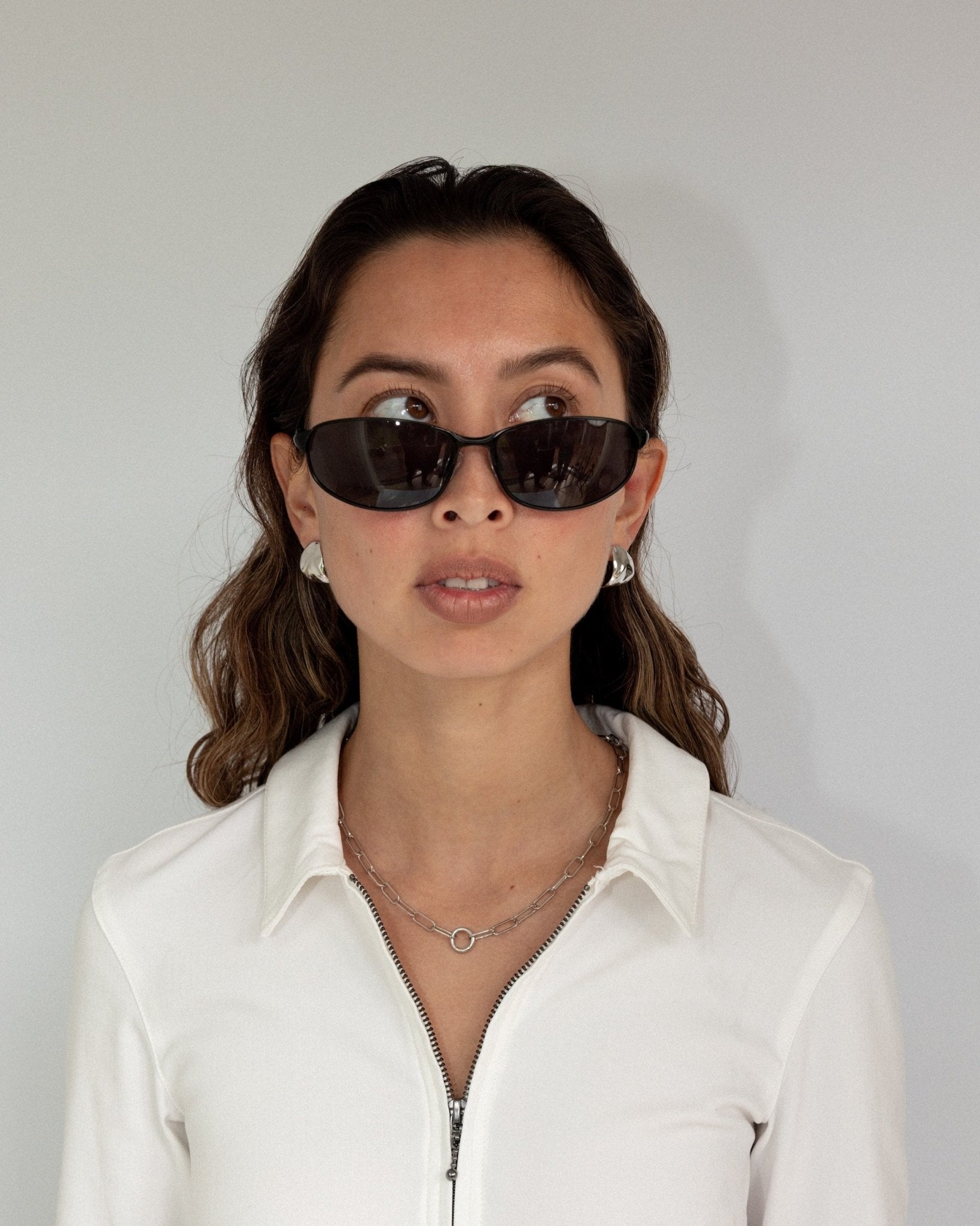 'Rowe' Curled Petal Earrings - Lines & Current