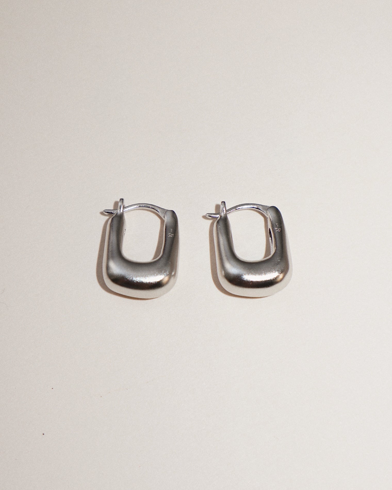 'Rumi' Chubby Hoop Earrings - Lines & Current