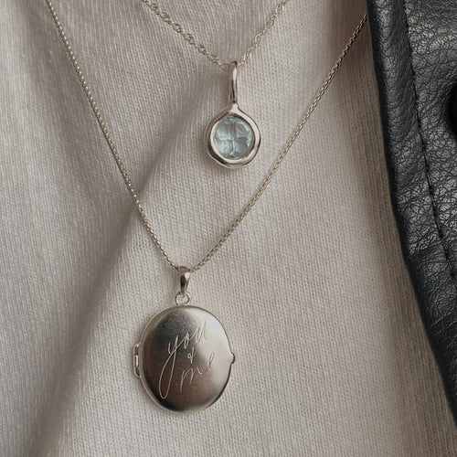 'You & Me' Oval Locket Necklace