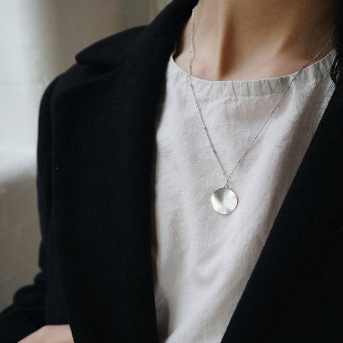 Luna Pendant Necklace | Sterling Silver - Lines & Current