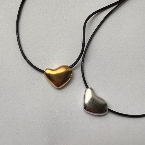 'Heart in the Clouds' Cord Necklace - Lines & Current