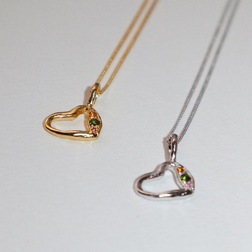 'Mixed Emotion' Heart Necklace - Lines & Current