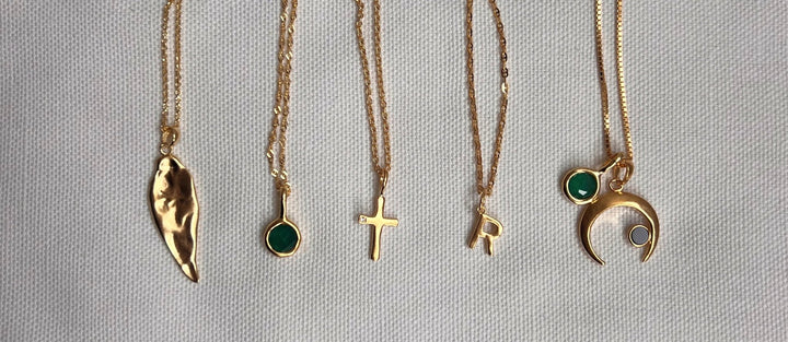 Gold Necklaces + a May Birthstone Charm - Lines & Current