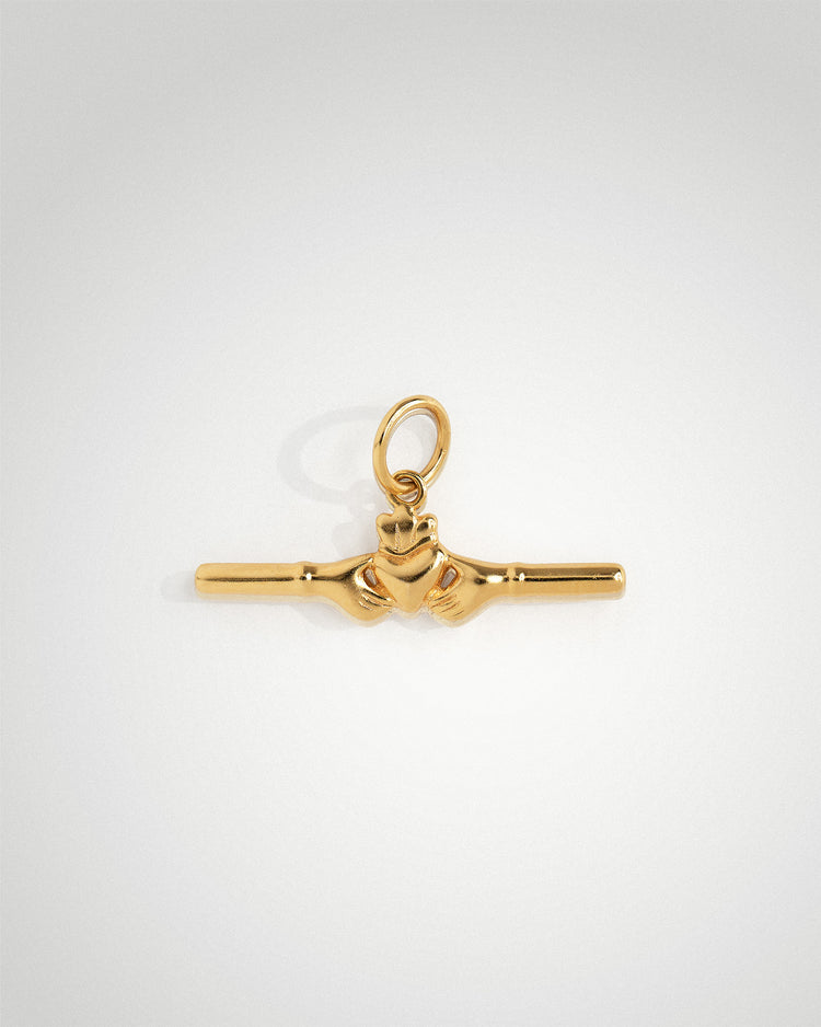 Claddagh bar charm on a Paloma necklace by Lines & Current