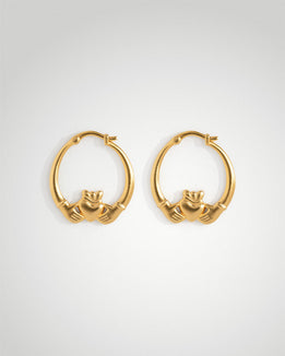 'Claddagh' Large Hoops