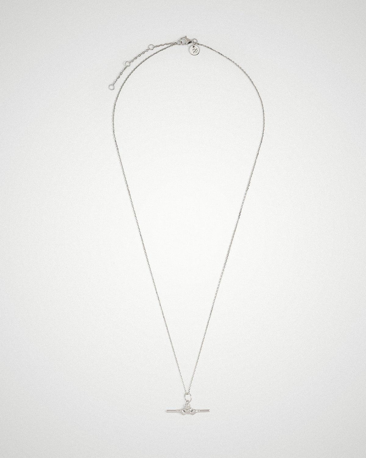 Sterling silver Claddagh bar necklace by Lines &amp; Current