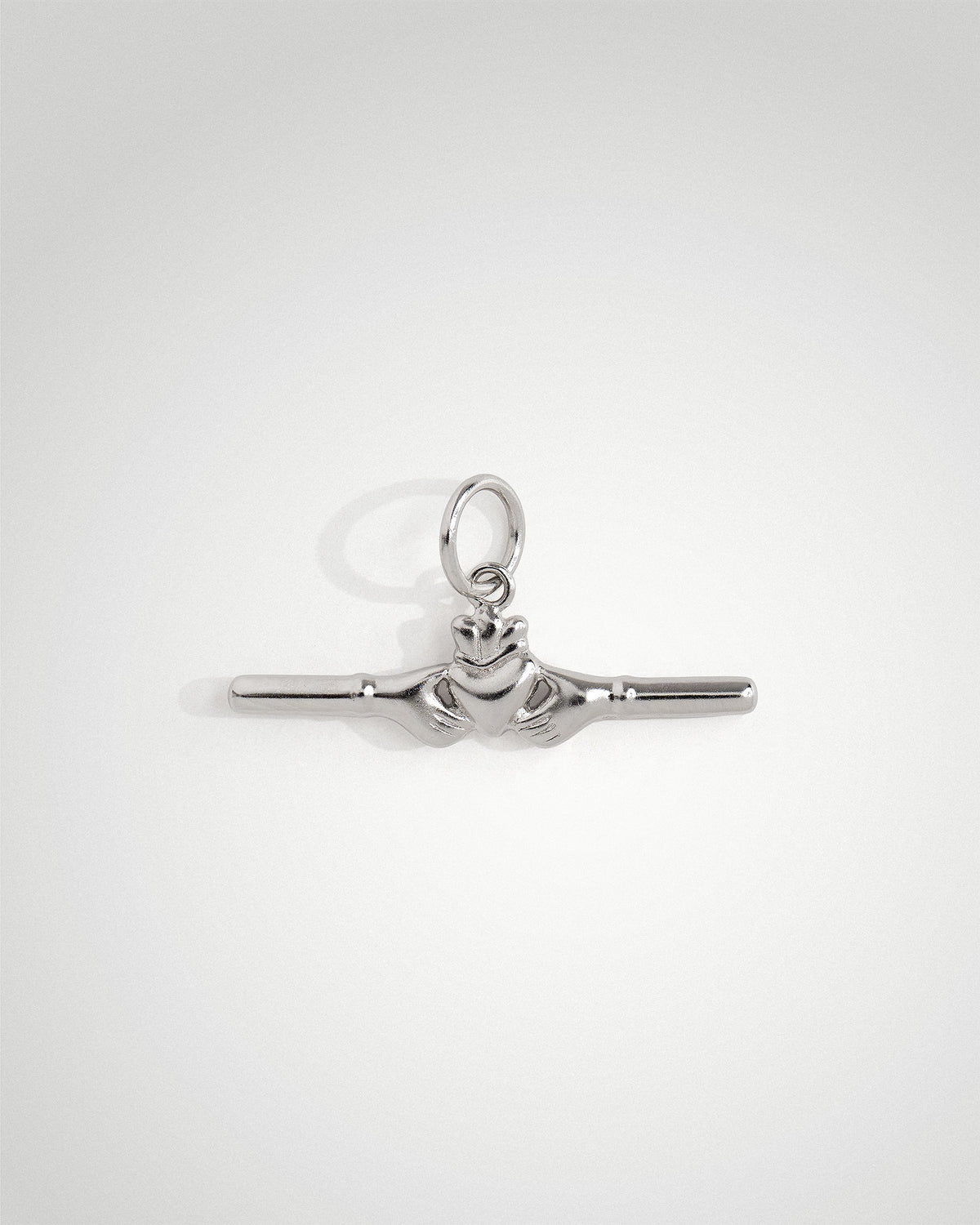 Sterling silver Claddagh bar charm by Lines &amp; Current