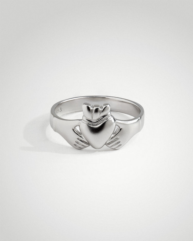 Sterling silver Claddagh ring by Lines & Current