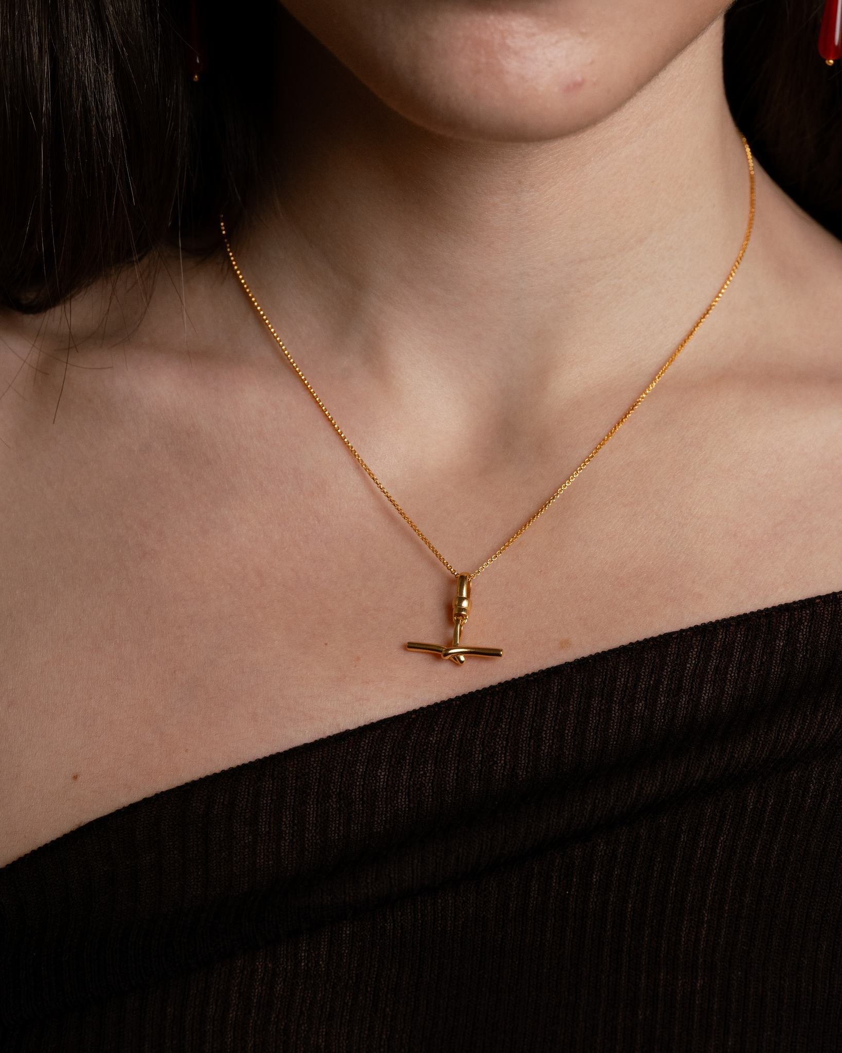 Gold tbar tabitha necklace 