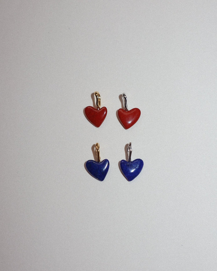 'Andie' Tiny Heart Charm - Lines & Current