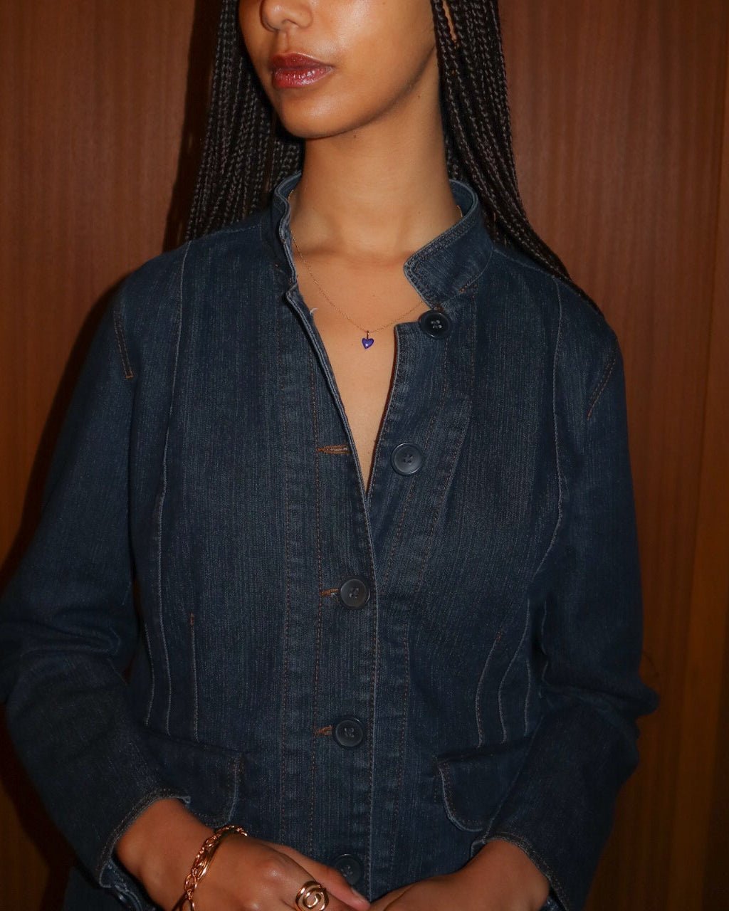 'Andie' Tiny Heart Charm Necklace - LINES AND CURRENT