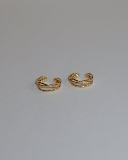 'Ayda' Intertwined Ear Cuffs - Lines & Current