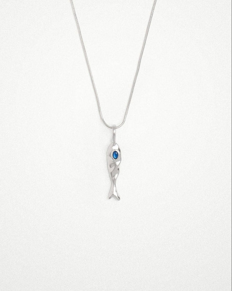 Blue 'Jean' Fish Necklace - LINES AND CURRENT