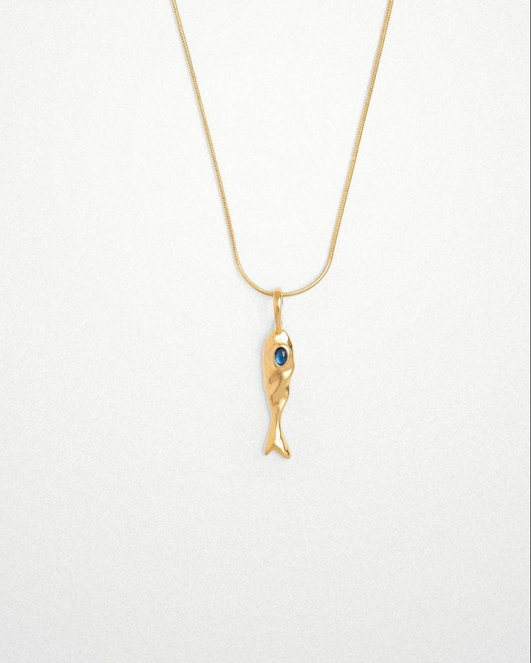 Blue 'Jean' Fish Necklace - LINES AND CURRENT