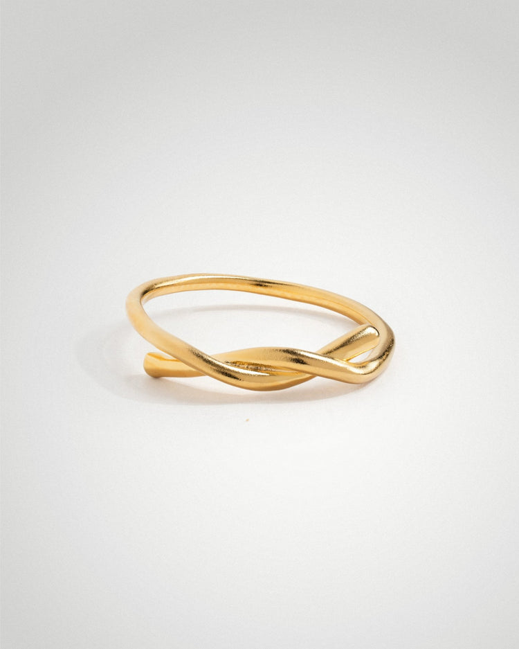 'Bobbie' Cross Over Ring - LINES AND CURRENT