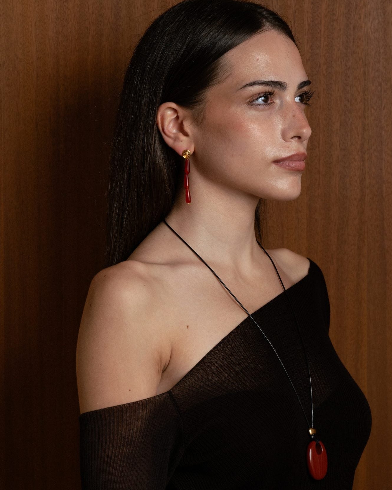 'Calla' Carnelian Drop Earrings - LINES AND CURRENT