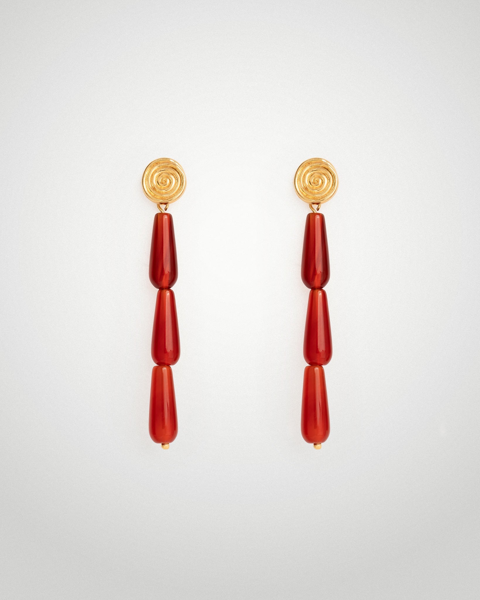 'Calla' Carnelian Drop Earrings - LINES AND CURRENT