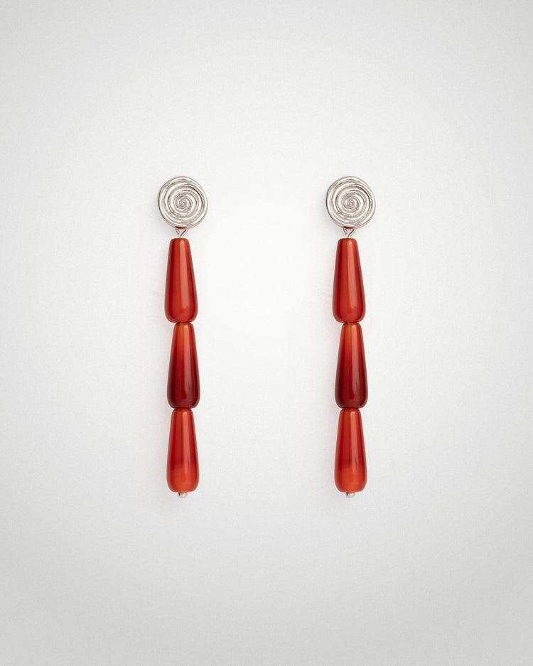 'Calla' Carnelian Drop Earrings - LINES AND CURRENT