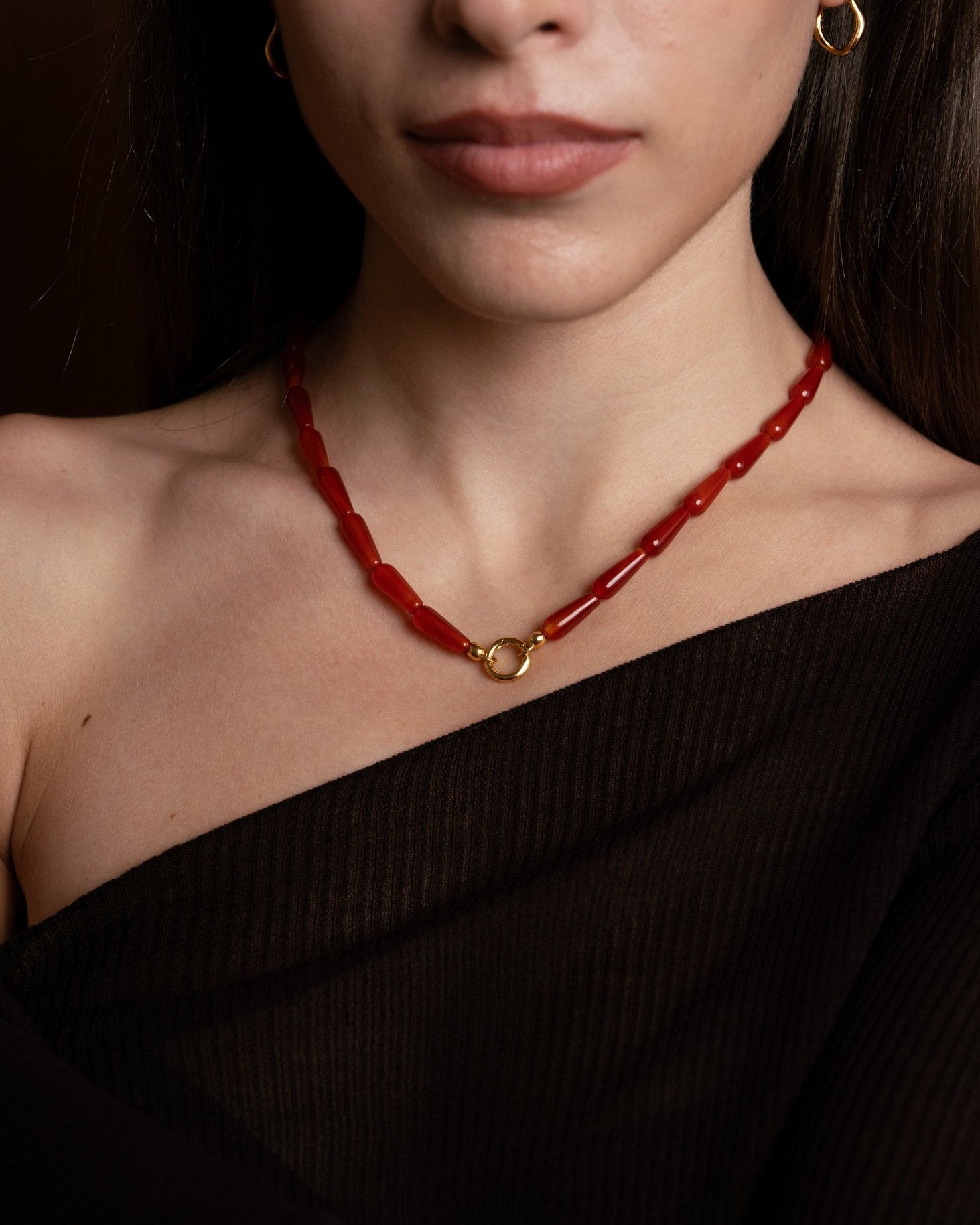 'Calla' Carnelian Necklace - LINES AND CURRENT