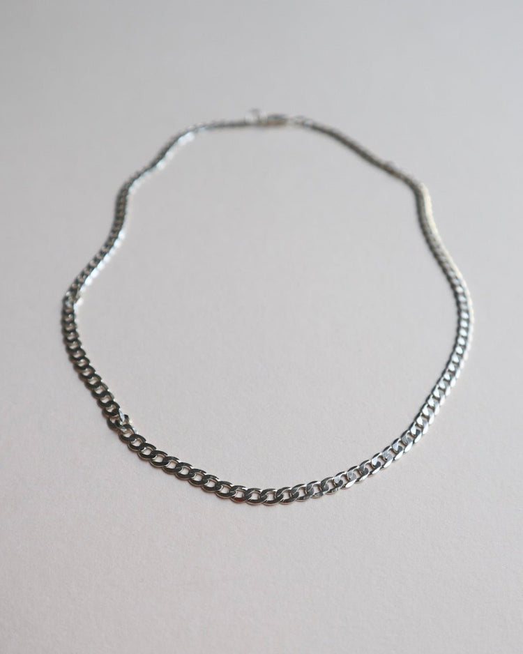 'Carrie' Curb Chain Necklace - Lines & Current