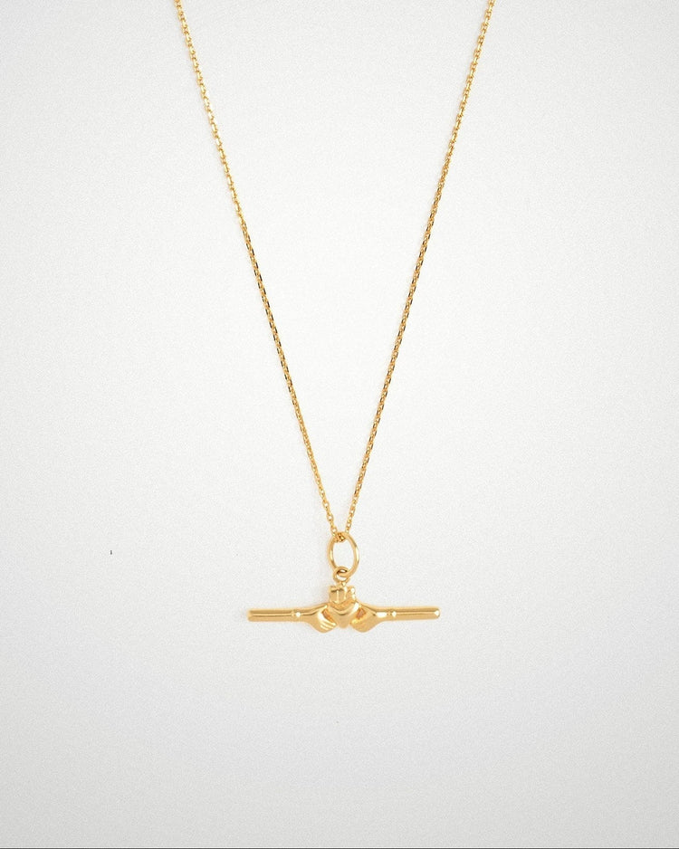 'Claddagh' Bar Necklace - LINES AND CURRENT