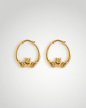 'Claddagh' Large Hoops