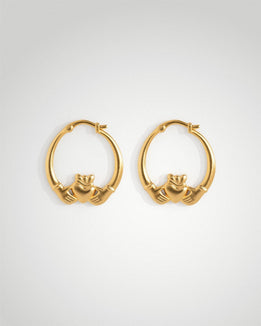 'Claddagh' Large Hoops
