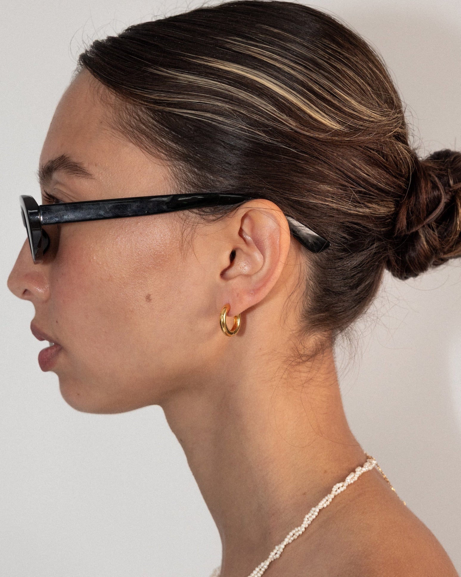 &#39;Drew&#39; Donut Hoop Earrings - Lines &amp; Current