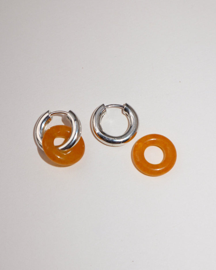 'Drew' Donut Hoop Earrings - Lines & Current