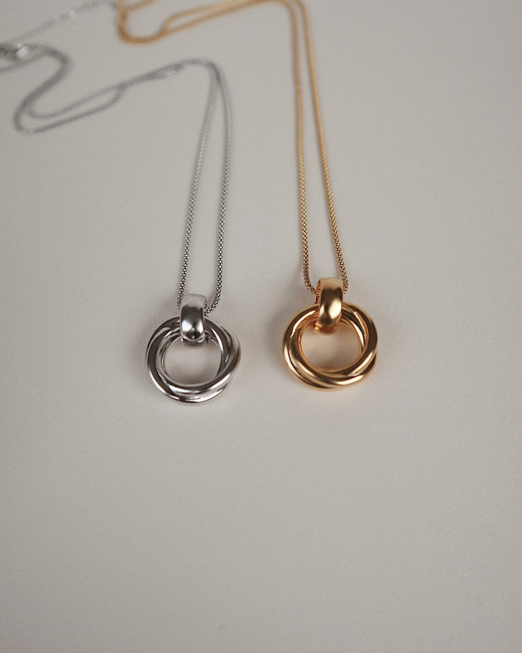 'Eliason' Interlocked Knot Necklace - Lines & Current