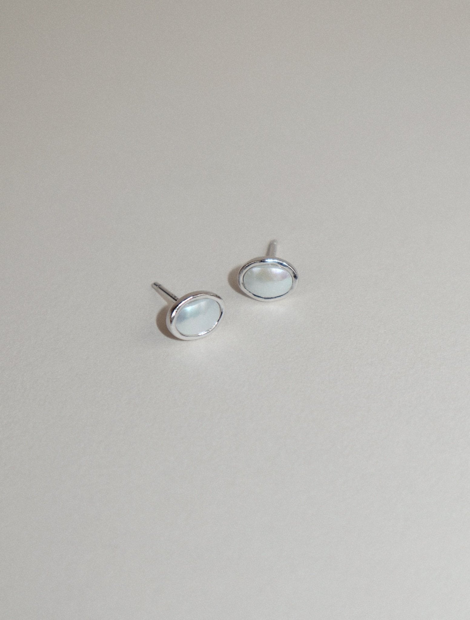 'Elise' Pearl Stud Earrings - Lines & Current