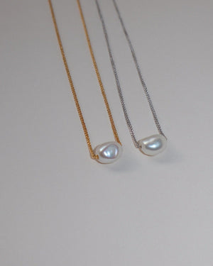'Emelia' Pearl Chain Necklace