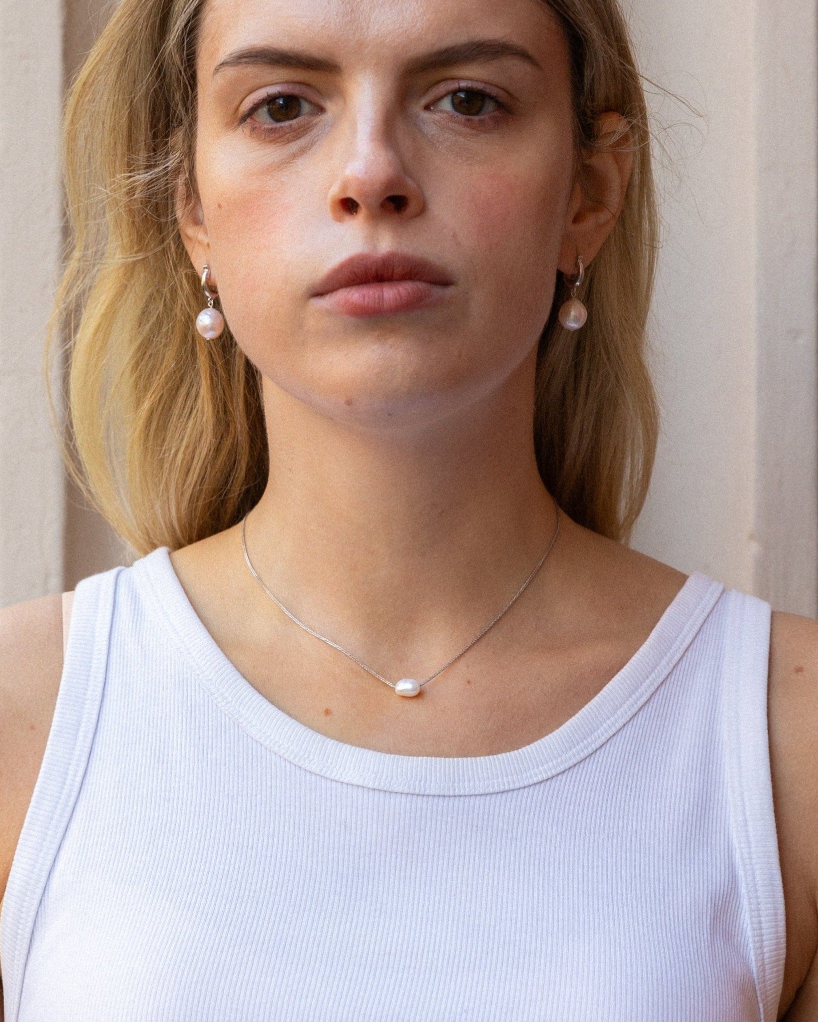 'Emelia' Pearl Chain Necklace