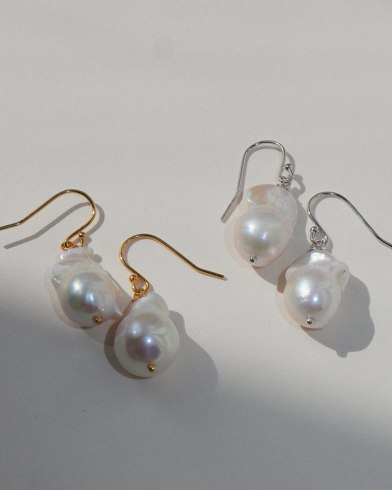 'Enid' Baroque Pearl Drop Earrings