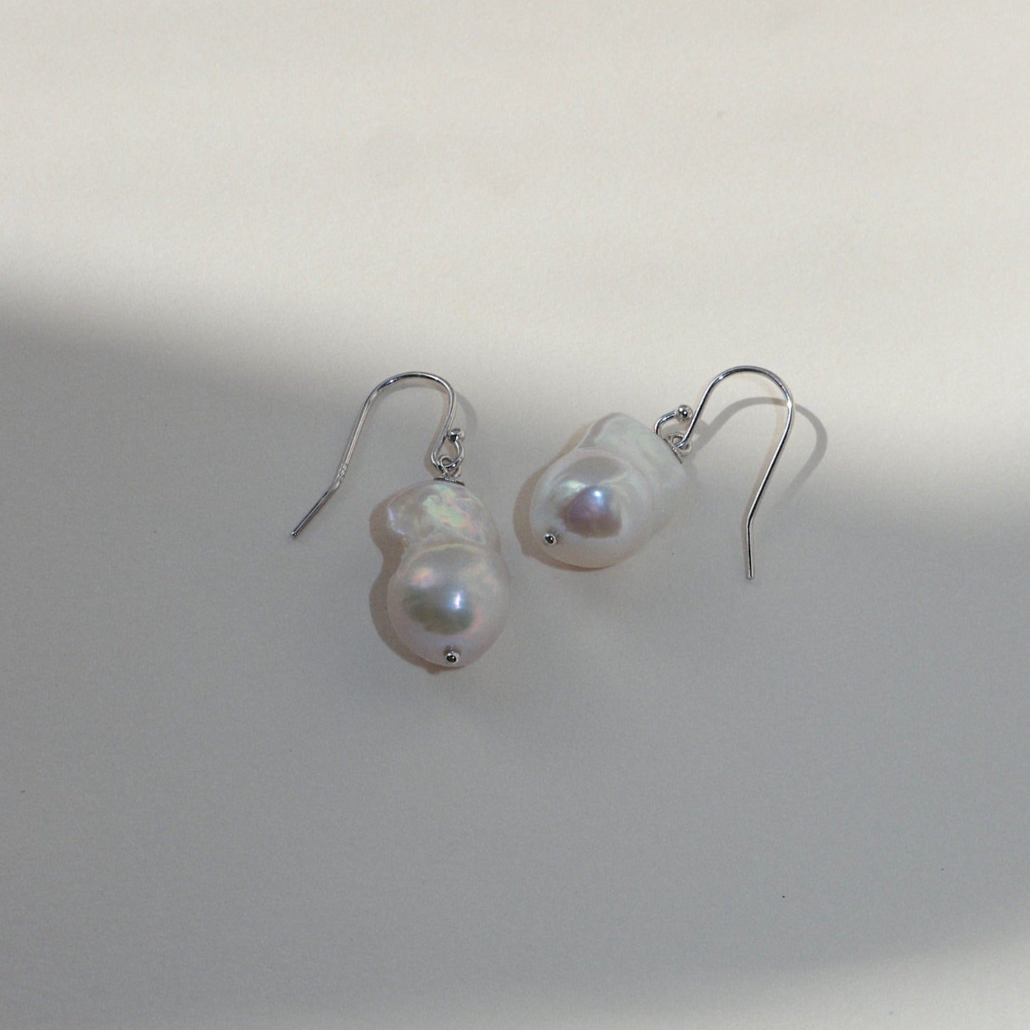 &#39;Enid&#39; Baroque Pearl Drop Earrings - Lines &amp; Current