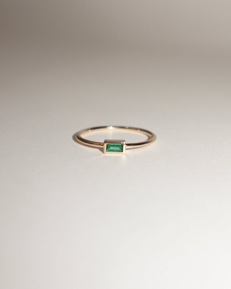 'Estée' 9K Emerald Ring