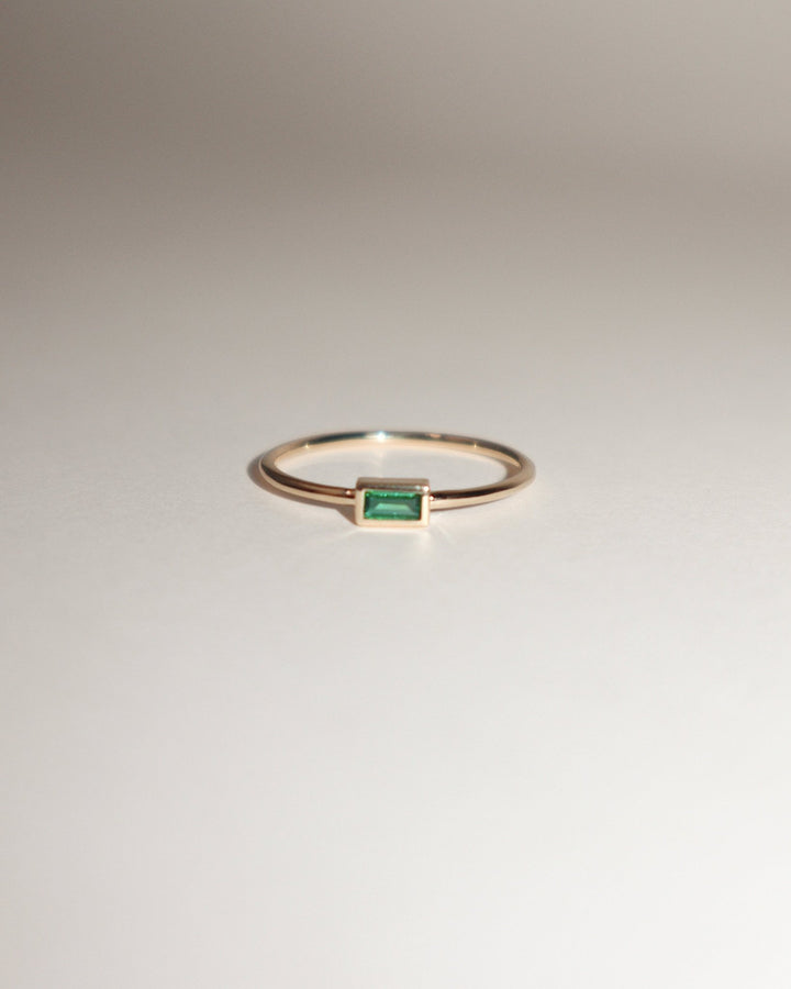 'Estée' 9K Emerald Ring