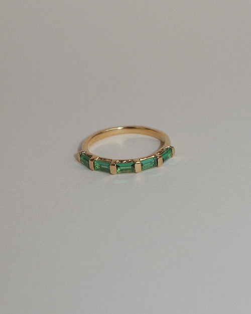 'Evie' Eternity Green Ring - Lines & Current