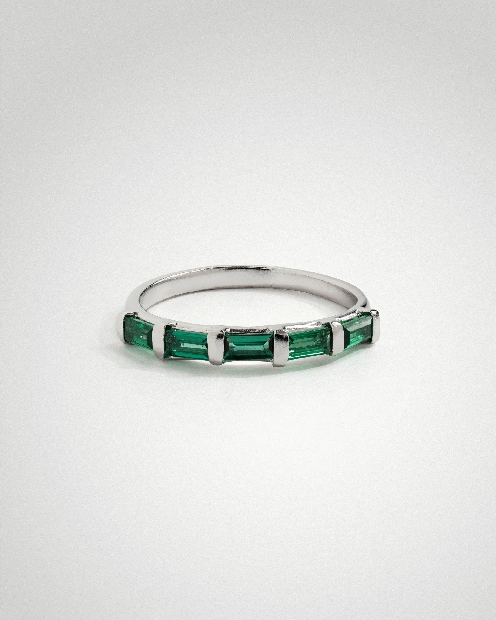 'Evie' Eternity Green Ring - LINES AND CURRENT