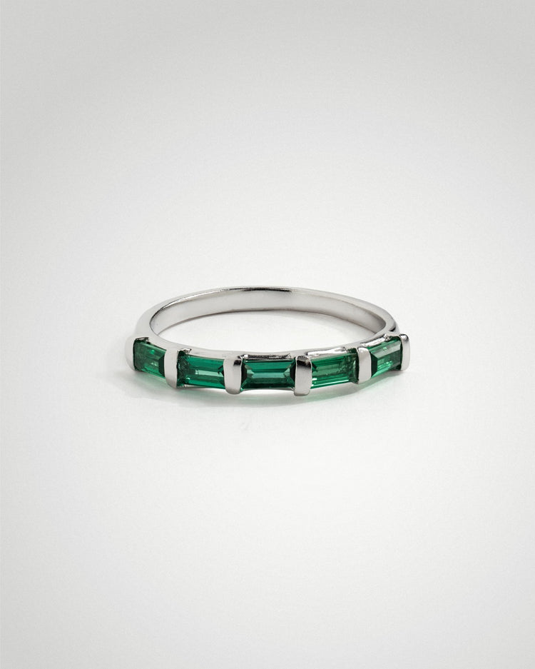 'Evie' Eternity Green Ring - LINES AND CURRENT