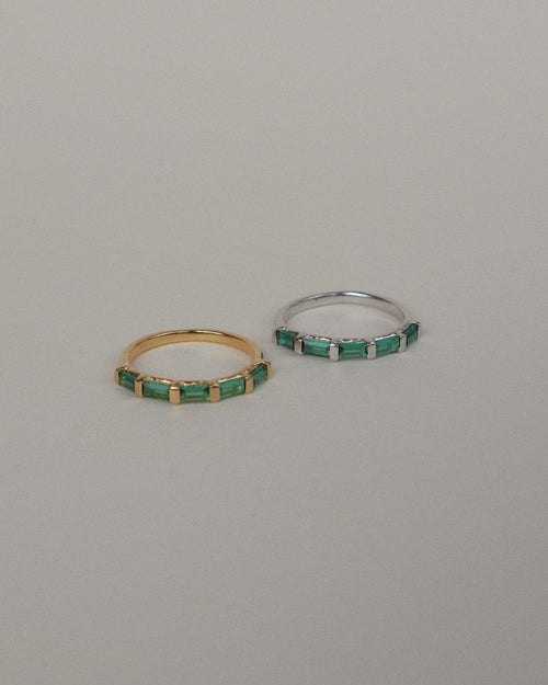 'Evie' Eternity Green Ring - Lines & Current