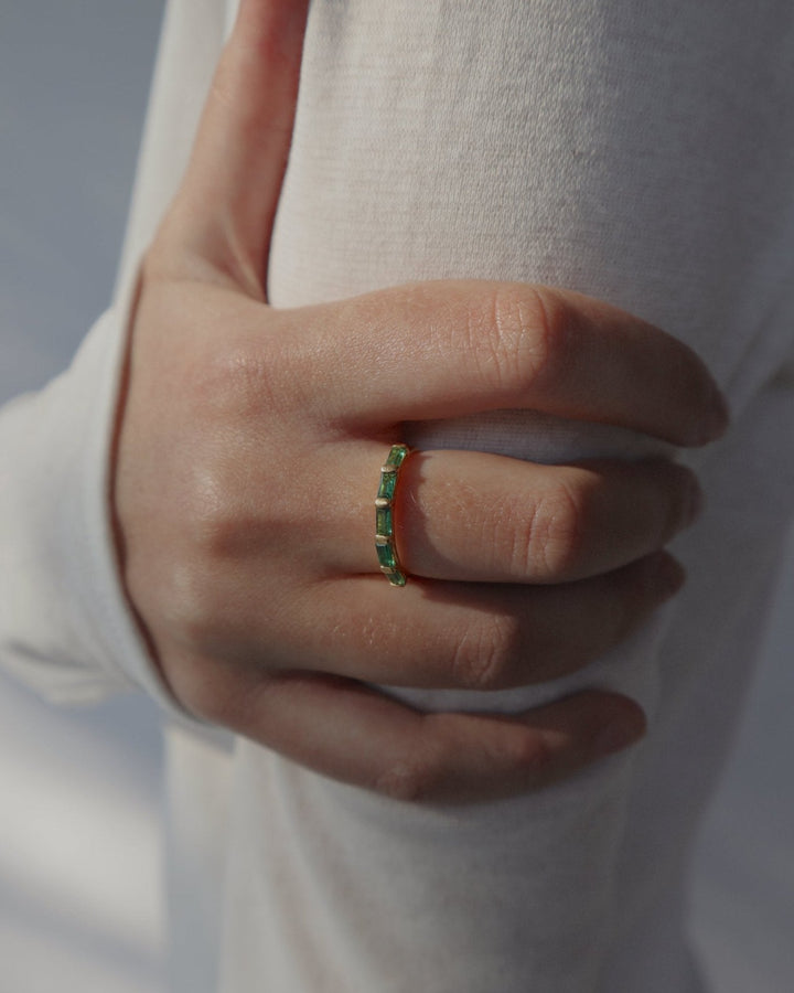 'Evie' Eternity Green Ring