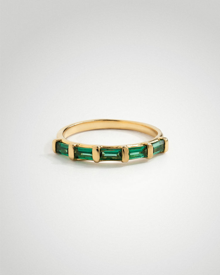 'Evie' Eternity Green Ring - LINES AND CURRENT
