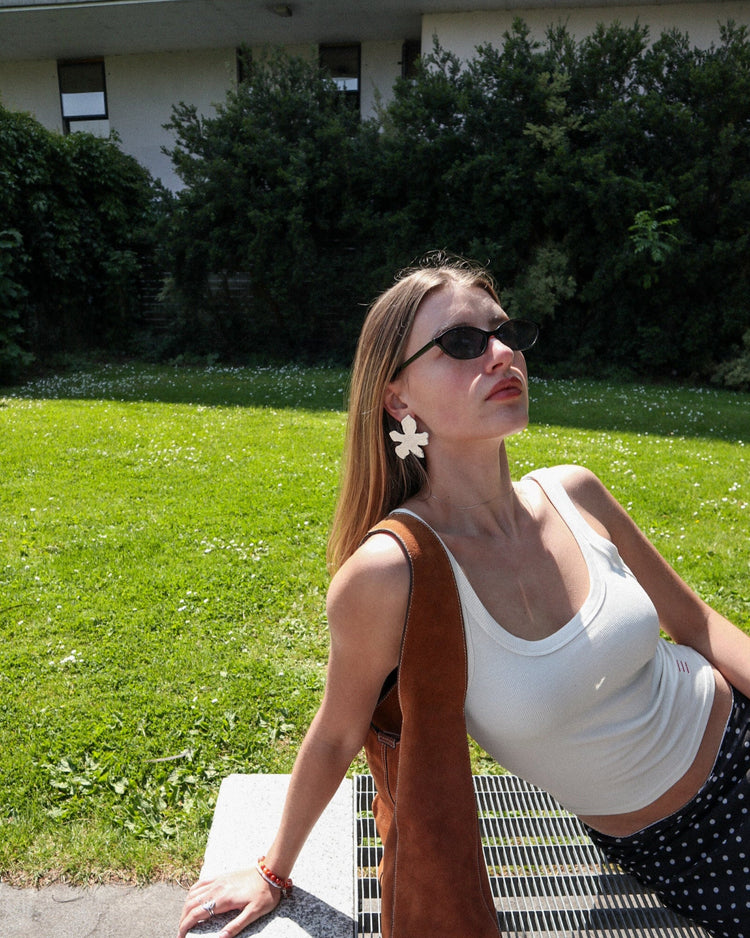 'Fleur' Form Earrings - Lines & Current