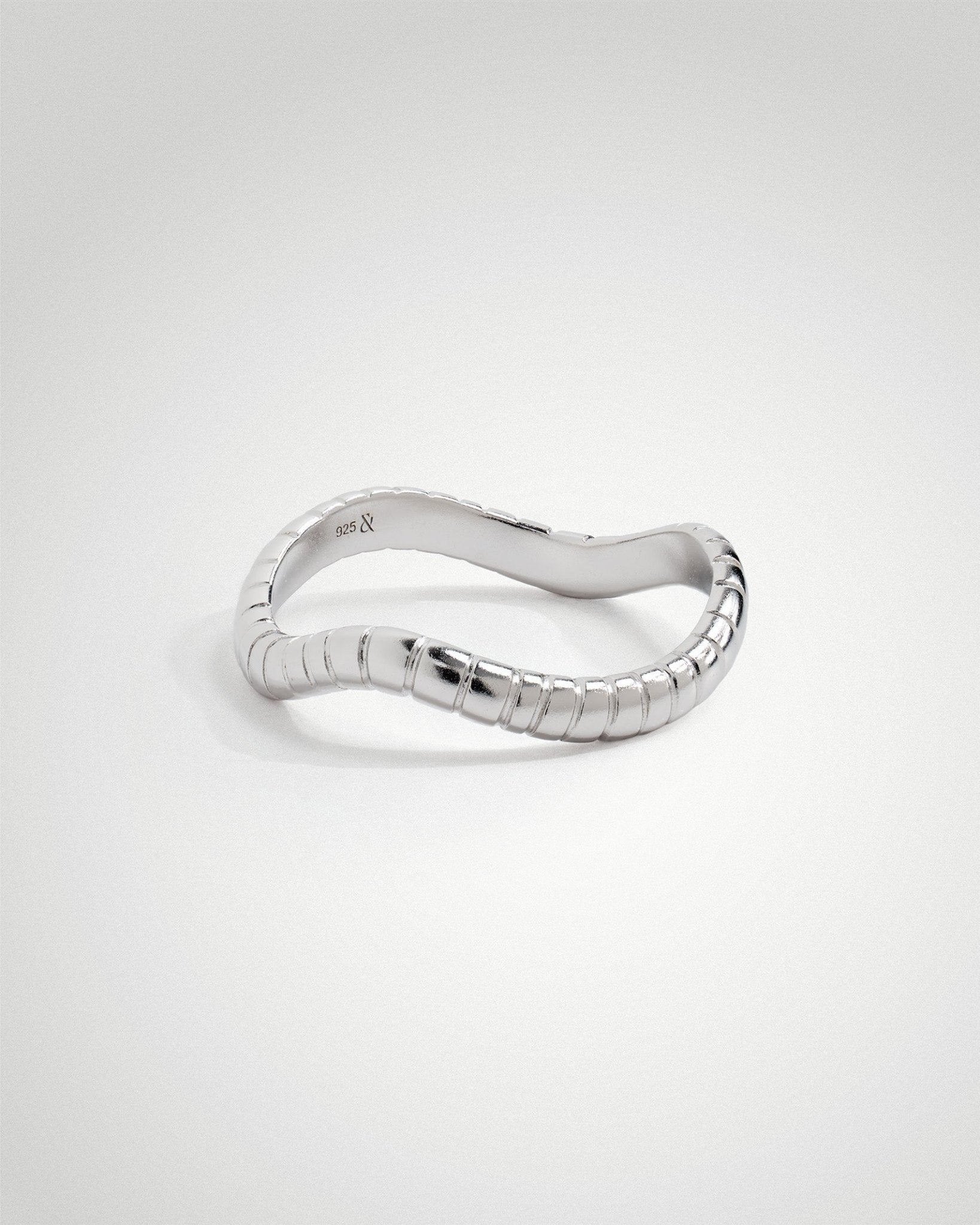 'Flo' Impression Stacker Ring - LINES AND CURRENT